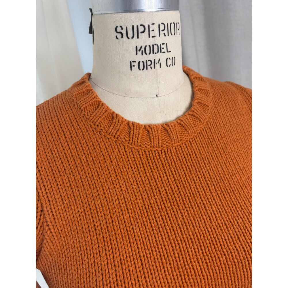 Isabel Marant Vintage Orange Short Sleeve Sweater Top Size 2 1990s - Picture 5 of 8